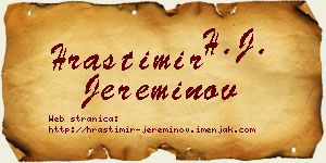 Hrastimir Jereminov vizit kartica
